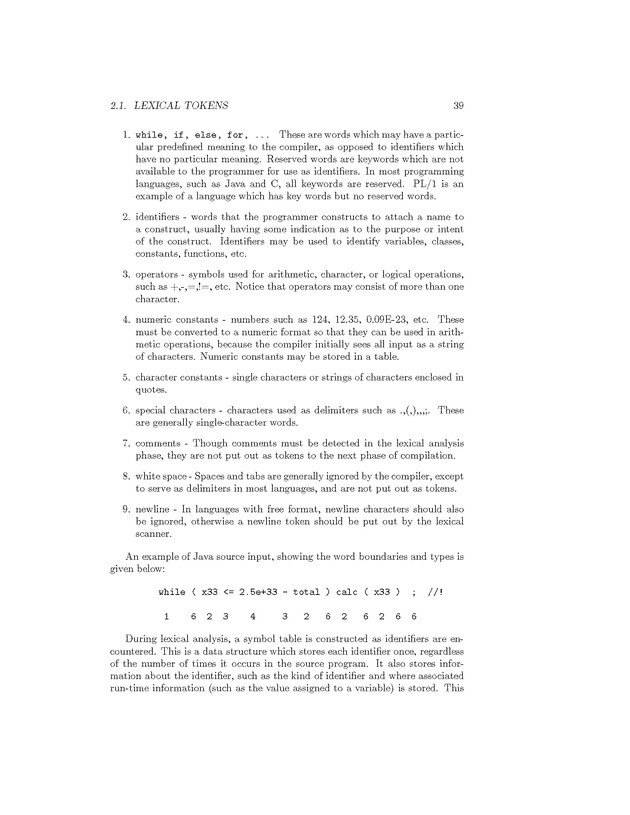 Compiler Design: Theory, Tools, and Examples - Page 39